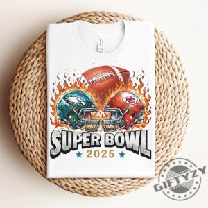 Superbowl 2025 Chiefs Eagles Football Shirt giftyzy 3