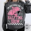 Just Here For The Halftime Show Retro Checkered Football Gift giftyzy 6