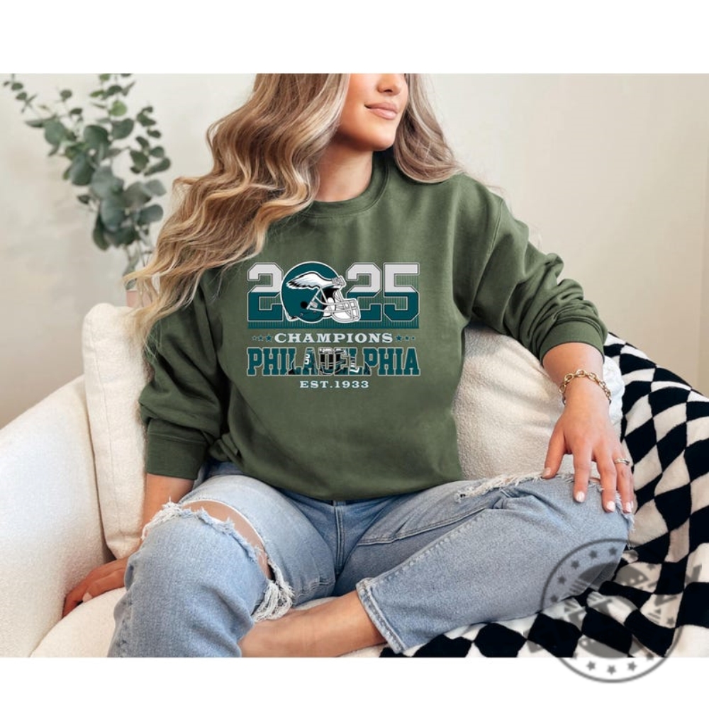 2025 Super Bowl Champions Eagles Trophy Philadelphia Football Trendy Shirt