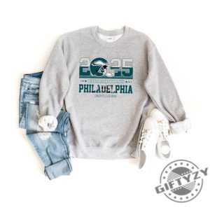 2025 Super Bowl Champions Eagles Trophy Philadelphia Football Trendy Shirt giftyzy 3