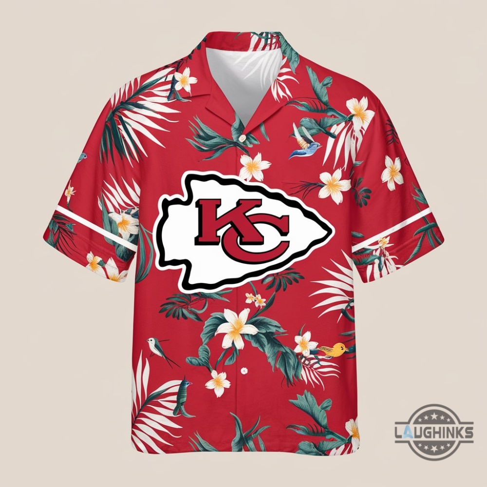 Tropical Kc Chiefs Red Hawaiian Shirt