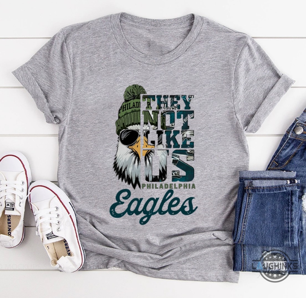 Philadelphia Eagles Wearing Beanie They Not Like Us Shirt