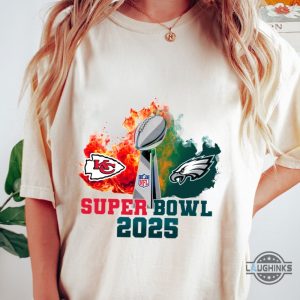 super bowl 2025 eagles vs chiefs shirt football superbowl tee