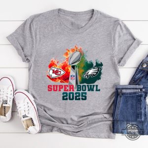 super bowl 2025 eagles vs chiefs shirt football superbowl tee