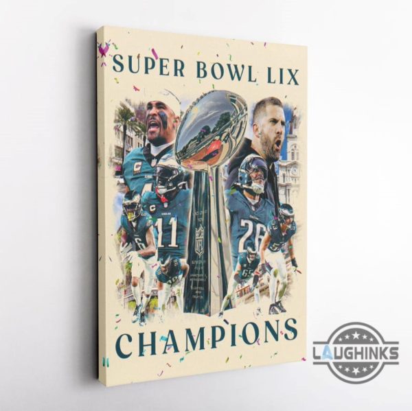 philadelphia eagles super bowl lix champions nfl football wall art