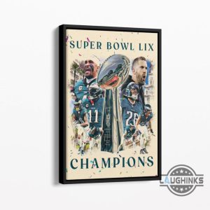 philadelphia eagles super bowl lix champions nfl football wall art