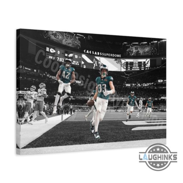 cooper dejean pick six superbowl canvas printed poster ready to hang 2025