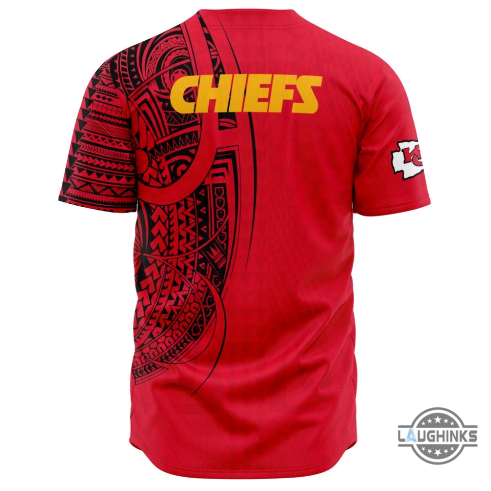 Polynesian Kansas City Chiefs Baseball Jersey Shirt