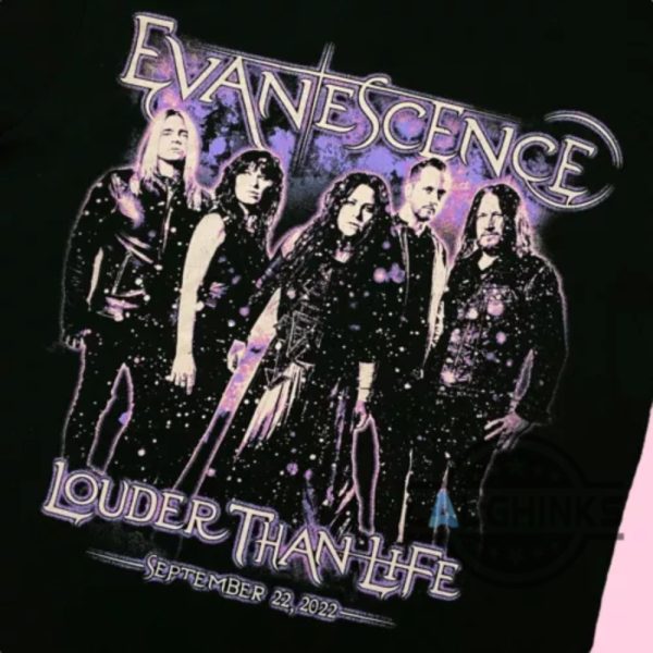 evanescence shirt louder than life gothic metal band tee