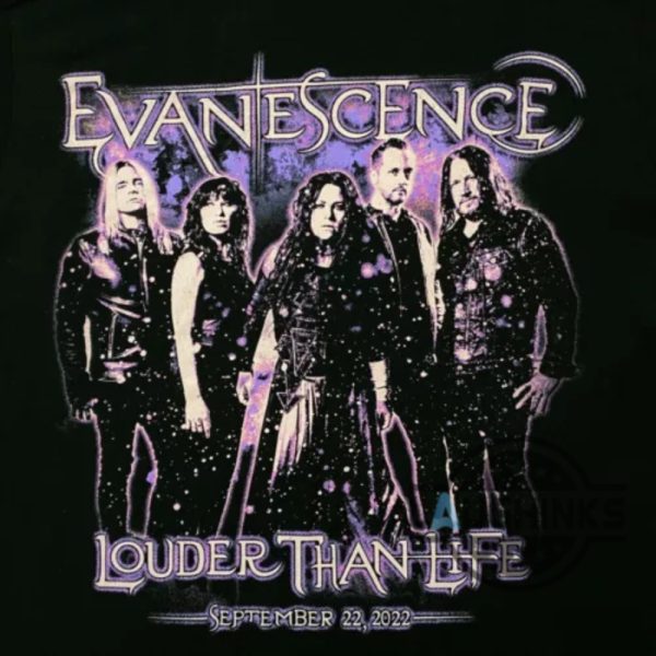 evanescence shirt louder than life gothic metal band tee