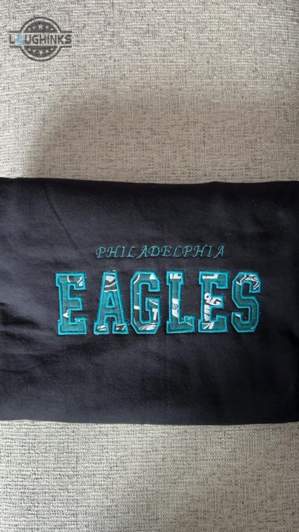 philadelphia eagles crewneck embroidered sweatshirt t shirt hoodie