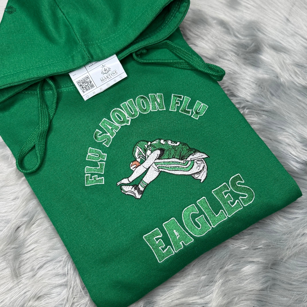 Fly Saquon Fly Philadelphia Eagles Embroidered Sweatshirt T Shirt Hoodie