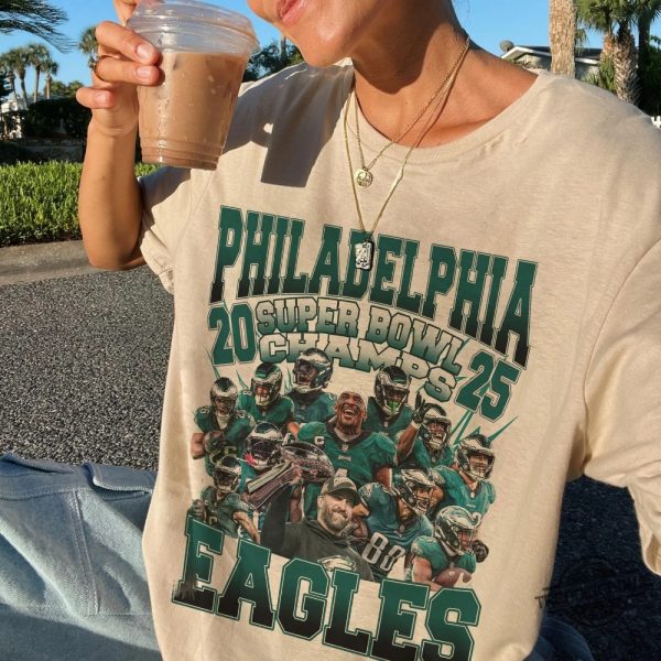 Philadelphia Eagles Super Bowl 2025 Champions Team Shirt trendingnowe 1