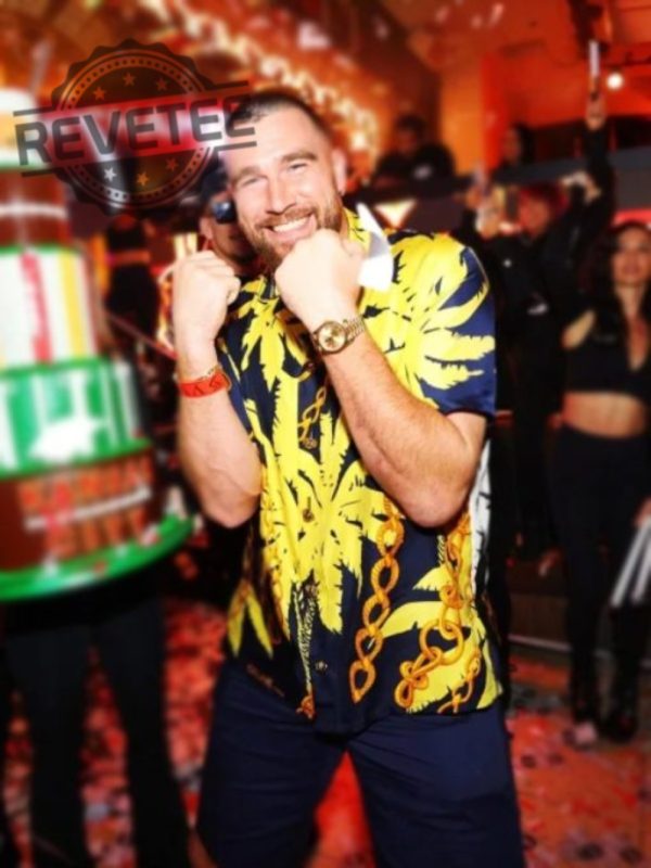 Travis Kelce La Bachelor Party Hawaiian Shirt Button Up Shirt Aloha Shirts Unique revetee 1 1