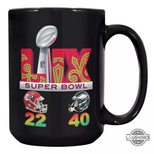 super bowl 59 lix philadelphia eagles final score champions coffee mug