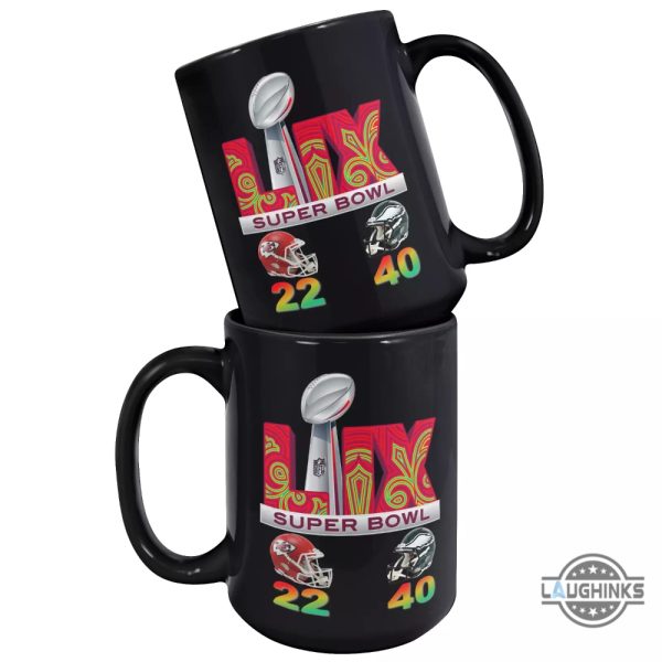 super bowl 59 lix philadelphia eagles final score champions coffee mug