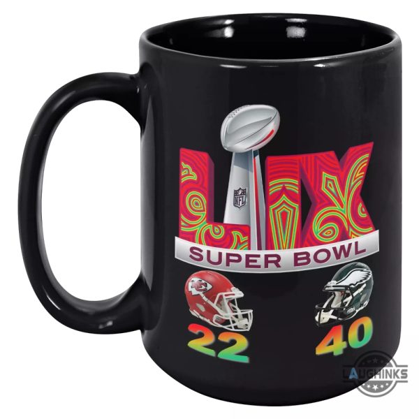 super bowl 59 lix philadelphia eagles final score champions coffee mug