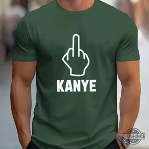 kayne west new tshirt middle finger