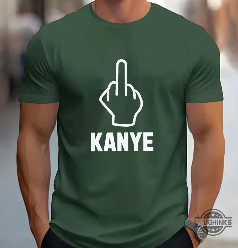 Kayne West New Tshirt Middle Finger