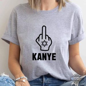 fuck kanye shirt anti nazi tee new kayne west middle finger shirt