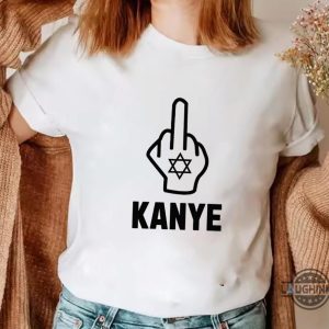 fuck kanye shirt anti nazi tee new kayne west middle finger shirt