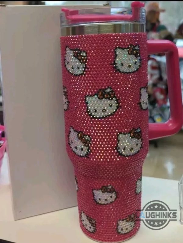 hello kitty stanley cup dupe 40 oz rhinestone