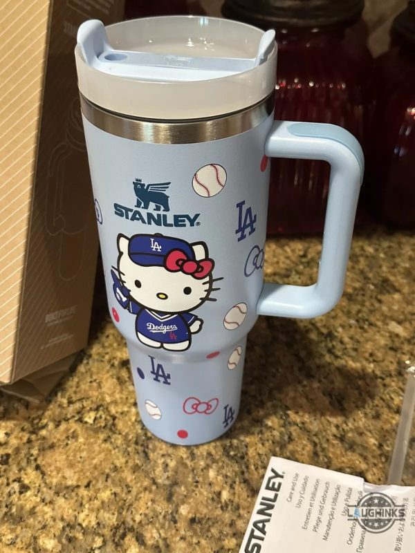 custom hello kitty la dodgers 40oz stanley cup dupe