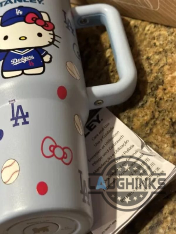 custom hello kitty la dodgers 40oz stanley cup dupe