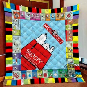 snoopy monopoly quilt blanket