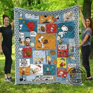 the peanuts cartoon quilt blanket