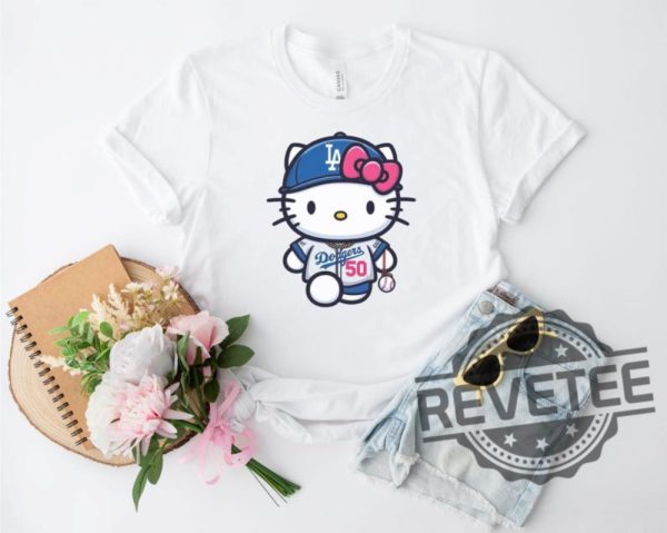 Hello Kitty Los Angeles Dodgers Unisex Tee T Shirt Hoodie Sweatshirt Tee Gift For Men Women Jersey Crewneck Unique revetee 1