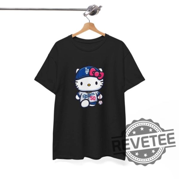 Hello Kitty Los Angeles Dodgers Unisex Tee T Shirt Hoodie Sweatshirt Tee Gift For Men Women Jersey Crewneck Unique revetee 1 1