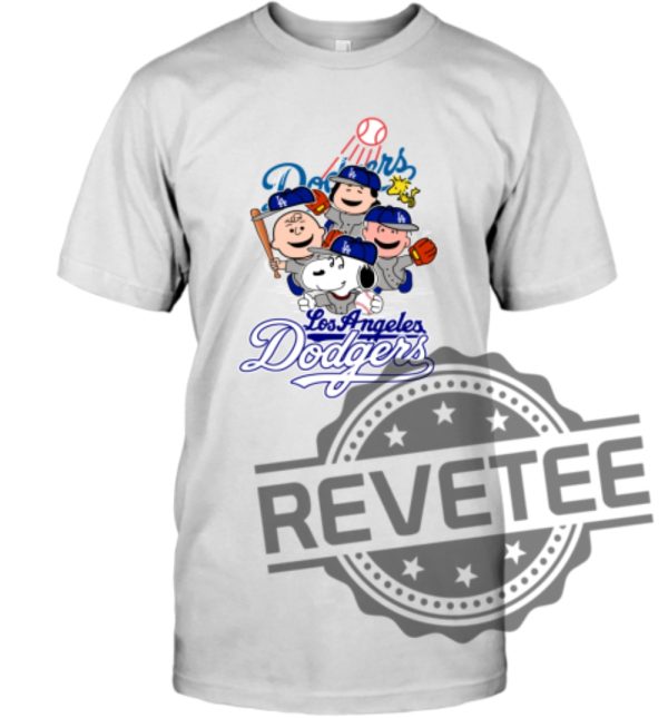 Mlb Los Angeles Dodgers Snoopy Charlie Brown Woodstock The Peanuts T Shirt Hoodie Sweatshirt Tee Gift For Men Women Crewneck Pullover Unique revetee 1