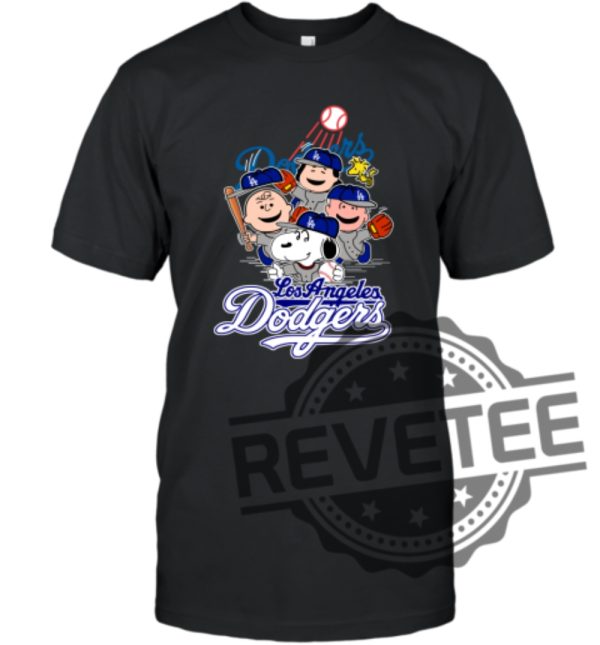 Mlb Los Angeles Dodgers Snoopy Charlie Brown Woodstock The Peanuts T Shirt Hoodie Sweatshirt Tee Gift For Men Women Crewneck Pullover Unique revetee 1 1