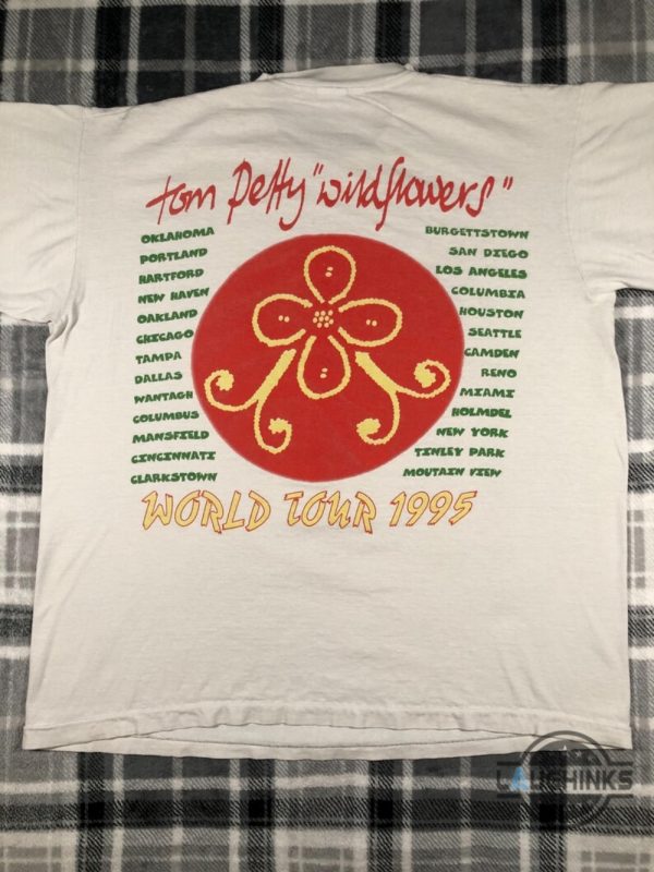 1995 tom petty wildflowers tour concert t shirt reprinted