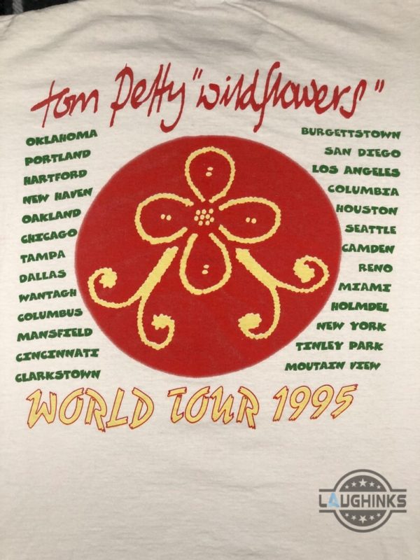 1995 tom petty wildflowers tour concert t shirt reprinted