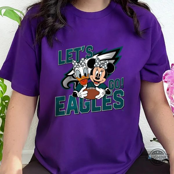 lets go eagles donald and minnie shirt