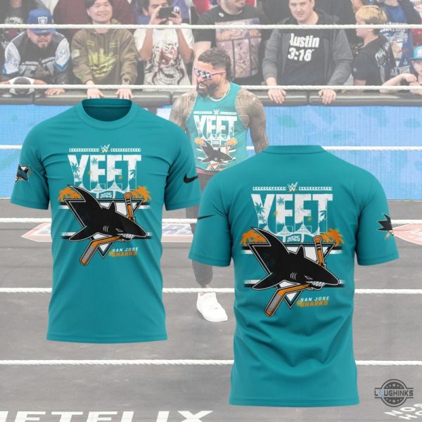 wwe jey uso san jose sharks exclusive yeet shirt nike