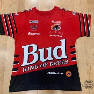 nascar graphic tee replica dale earnhardt jr bud king of beers aop 1999 shirt