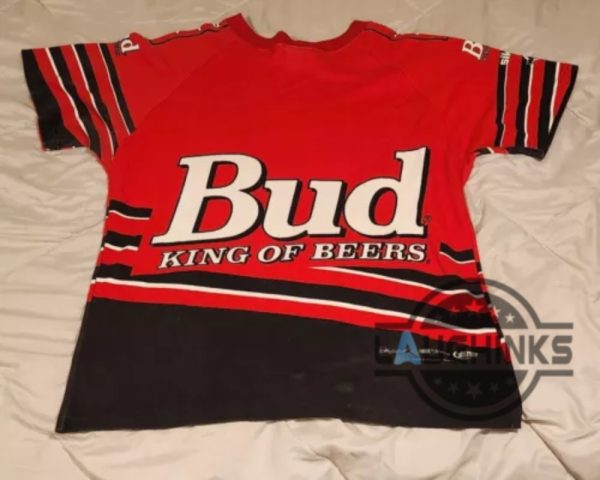 nascar graphic tee replica dale earnhardt jr bud king of beers aop 1999 shirt