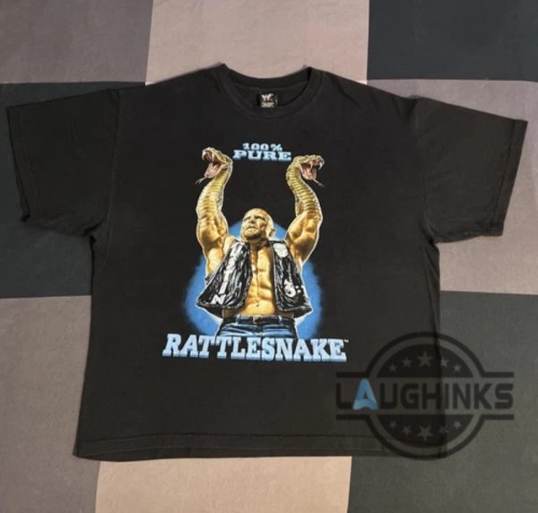 reprinted wwf stone cold steve austin rattlesnake shirt