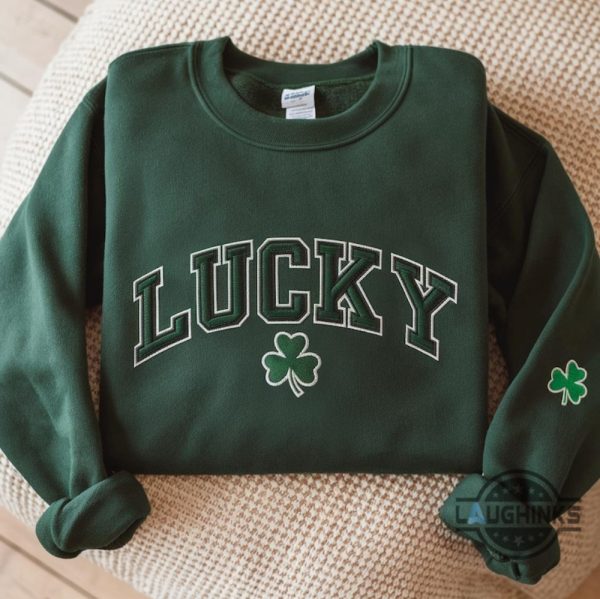 lucky charm embroidered shirt saint patricks day sweatshirt t shirt hoodie