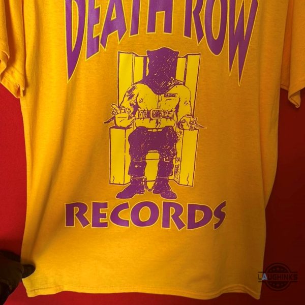 purple and yellow death row records shirt