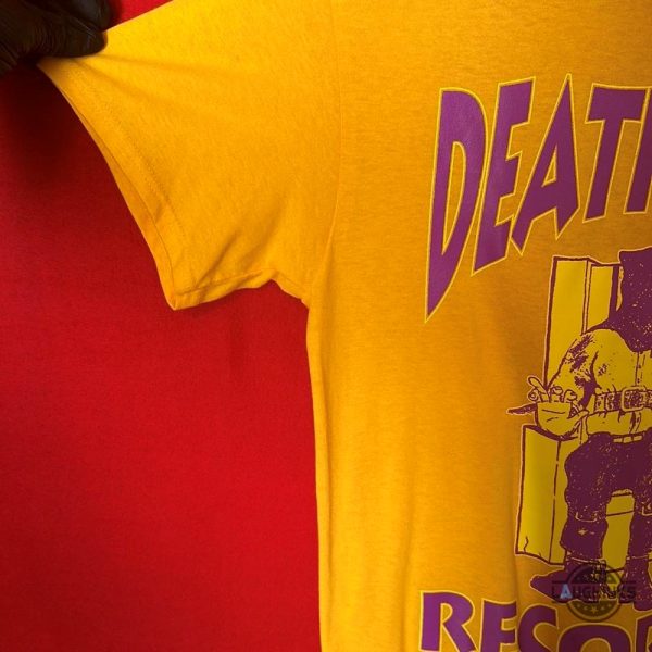 purple and yellow death row records shirt