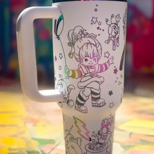 rainbow brite 40oz engraved chroma tumbler cup