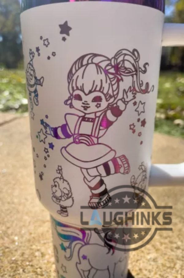 rainbow brite 40oz engraved chroma tumbler cup