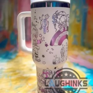 rainbow brite 40oz engraved chroma tumbler cup