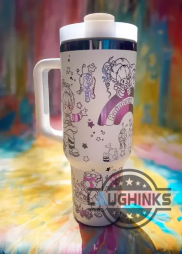 rainbow brite 40oz engraved chroma tumbler cup