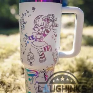 rainbow brite 40oz engraved chroma tumbler cup