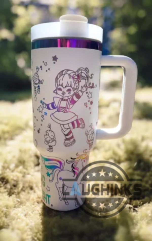 rainbow brite 40oz engraved chroma tumbler cup